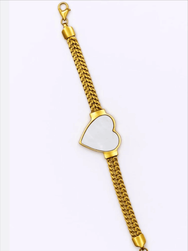 White stone heart Bracelet